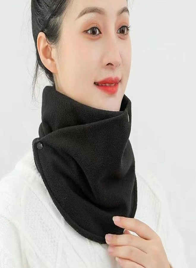 EMGILL Winter Neck Gaiter for Women Double Buttons Polar Fleece Neck Warmer Scarf Windproof Shawl Cover for Skiing Riding - Image 2